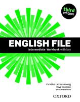 English File (3rd edition) Intermediate Workbook with key