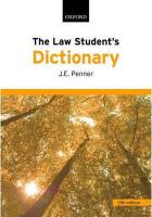 Law Students Dictionary PB 13 ED