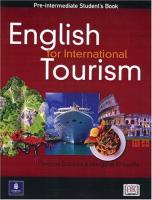English for International Tourism Pre-Intermediate: Student's Book / Учебник