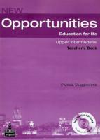 New Opportunities. Upper-Intermediate. Teacher's Book