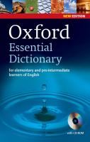 Oxford Essential Dictionary and CD-ROM Pack 2 Edition