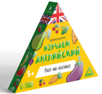 Познавательная игра "Изучаем английский. Fruit and vegetables", 36 карточек, 5+