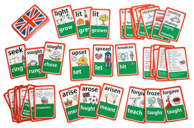 Умные игры с картами. Английские неправильные глаголы. Уровень 2. Синий