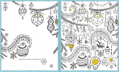 20 Christmas cards to colour